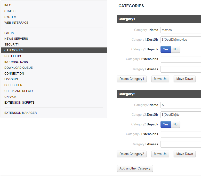 !categories