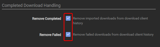 !Sonarr: Download Clients - SABnzbd